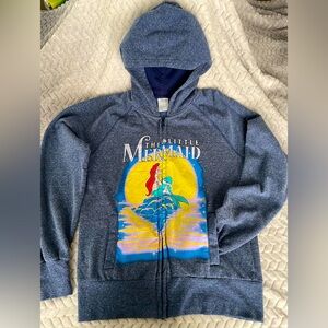 Vintage Disney Store Little Mermaid Full Zip Up Hoodie